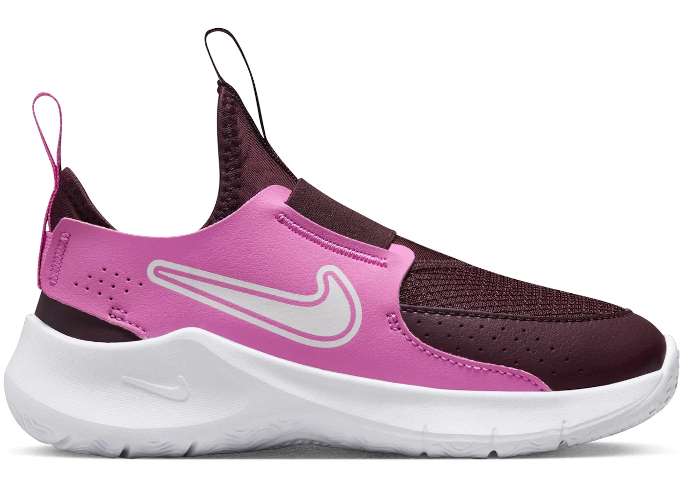 Детские кроссовки для мальчиков с застежкой Nike Flex Runner 3, Burgundy Crush/Playful Pink/White