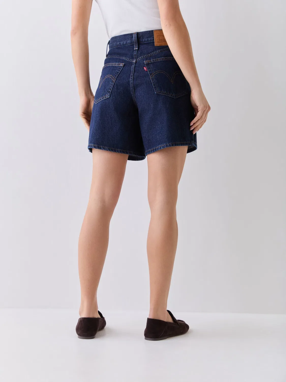 Шорты джинсовые свободные с высокой посадкой Levi's Remember Together Blue — фото 3