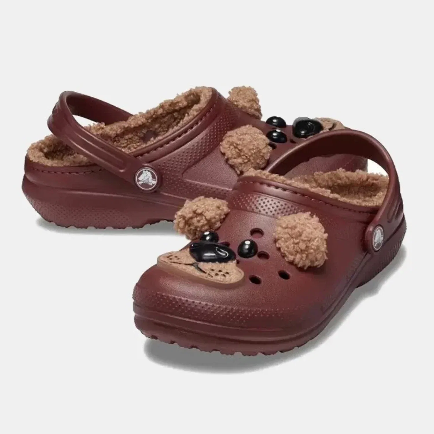 Детские сабо Crocs Classic Lined I A, коричневый Bear, коричневый