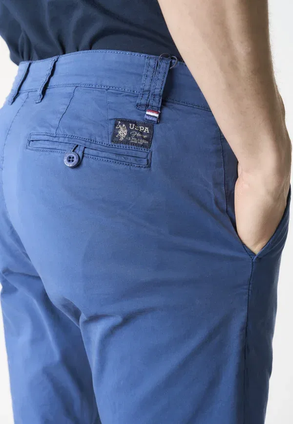 Брюки из хлопка с эластаном Chinos U.S. Polo Assn., Carta Zucchero — фото 4