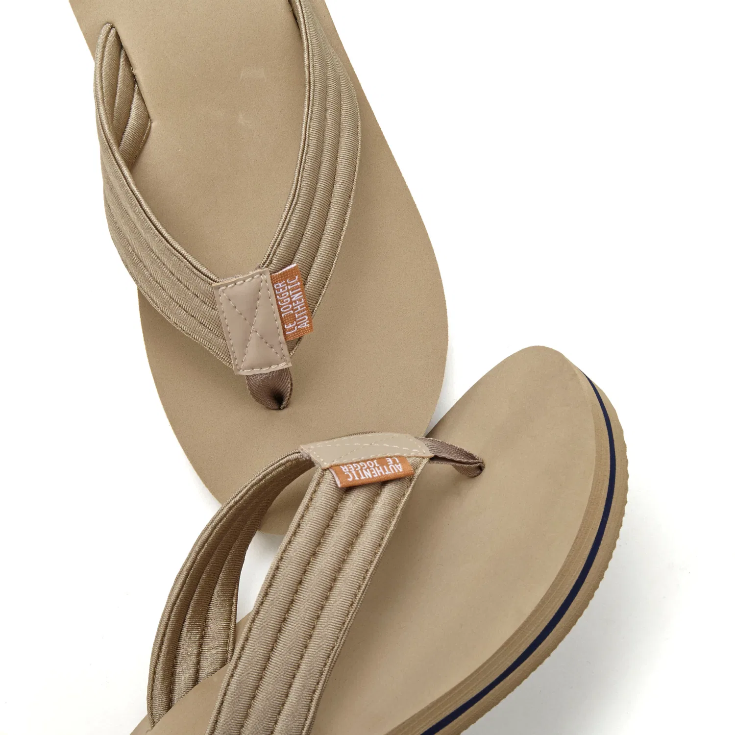 Домашние тапки-вьетнамки с водонепроницаемой подошвой Authentic Le Jogger, Beige — фото 4
