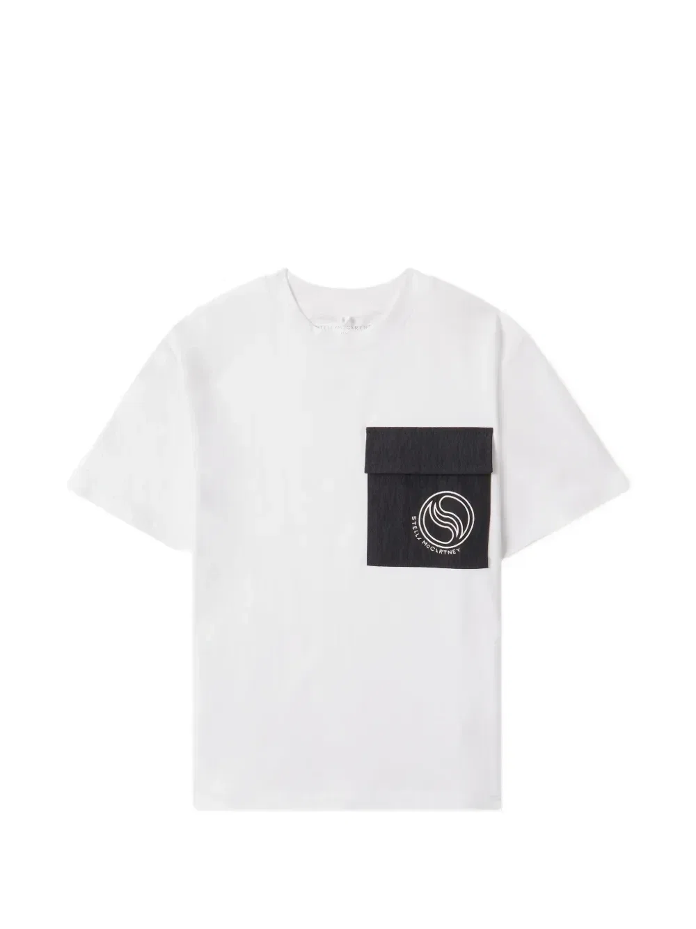 Футболка с карманом и логотипом Stella McCartney Kids, белый