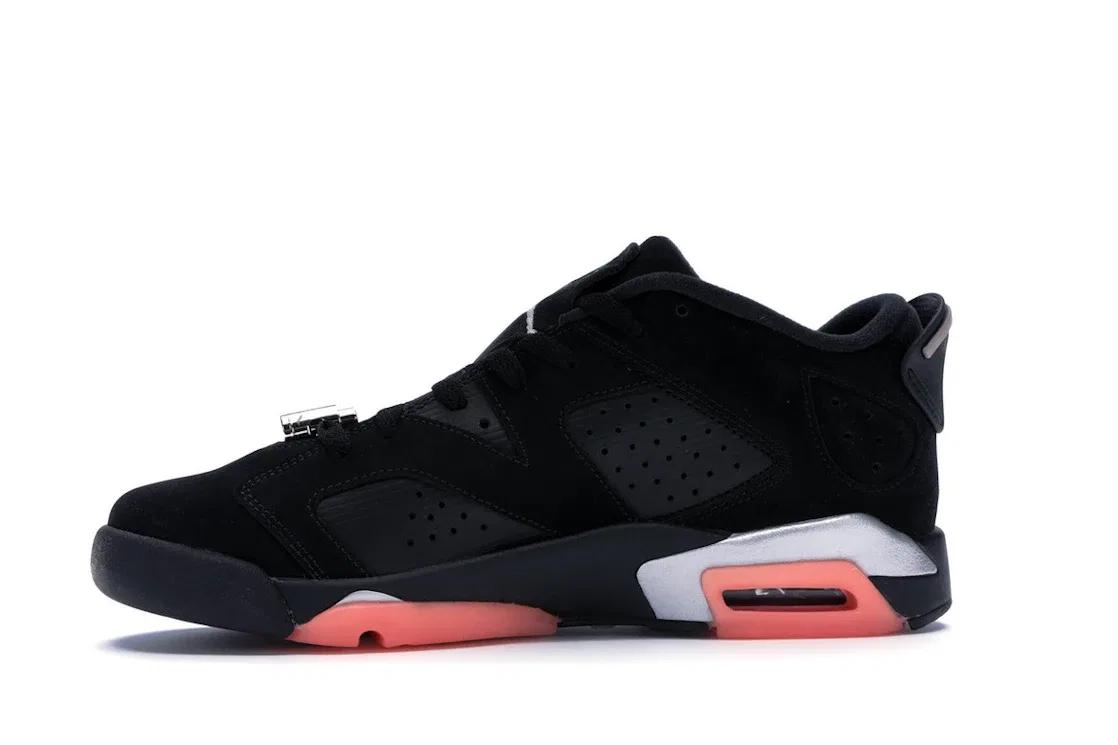 Детские кроссовки Lifestyle с низким верхом Jordan 6 Retro Low Jordan, Black/Sunblush-Metallic Silver — фото 3