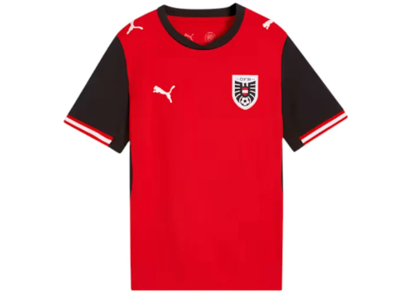 Детская футбольная джерси с длинным рукавом Jersey Puma Puma Red/Puma Black