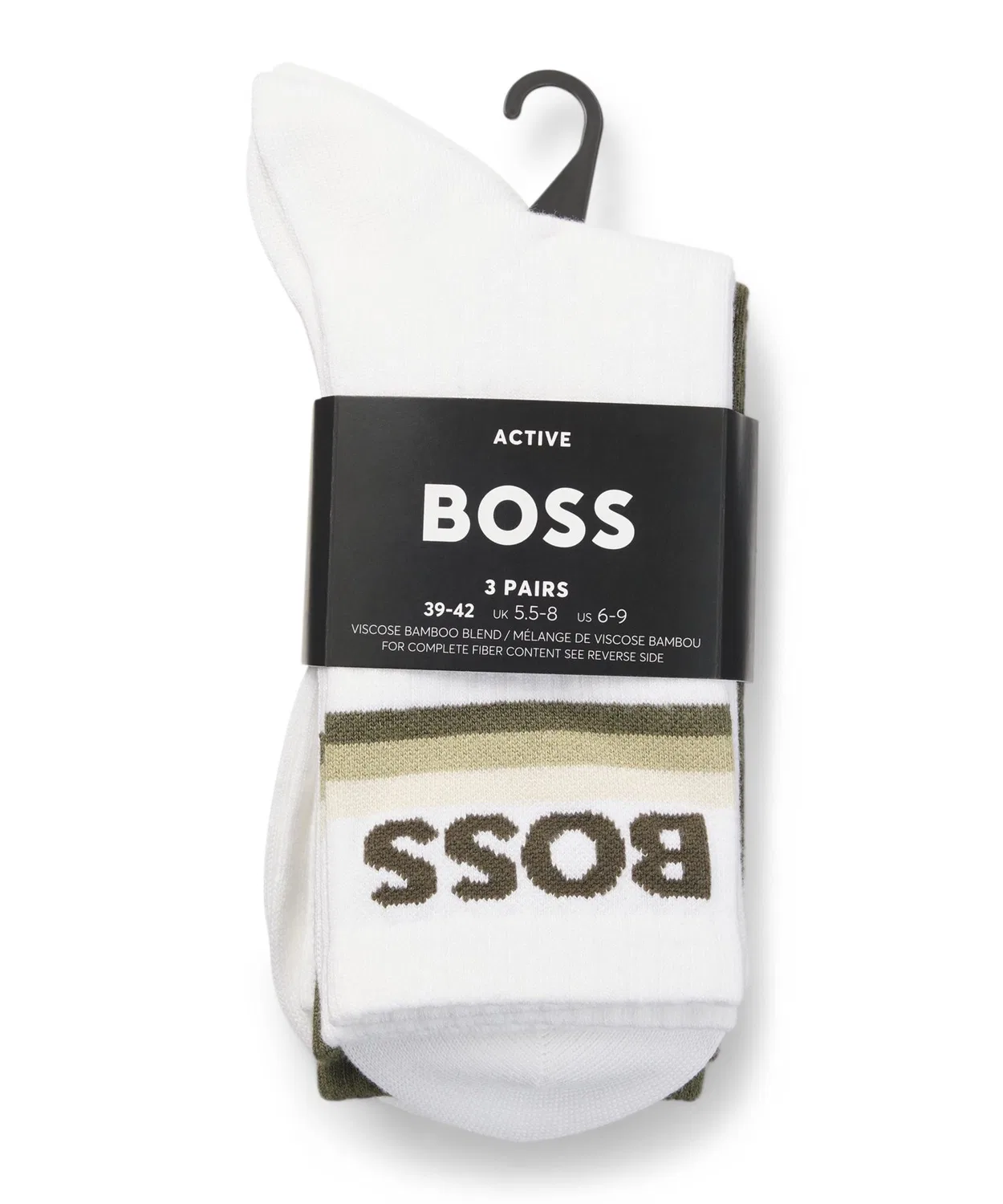 Мужские носки с логотипом, комплект из 3 пар BOSS, Khaki