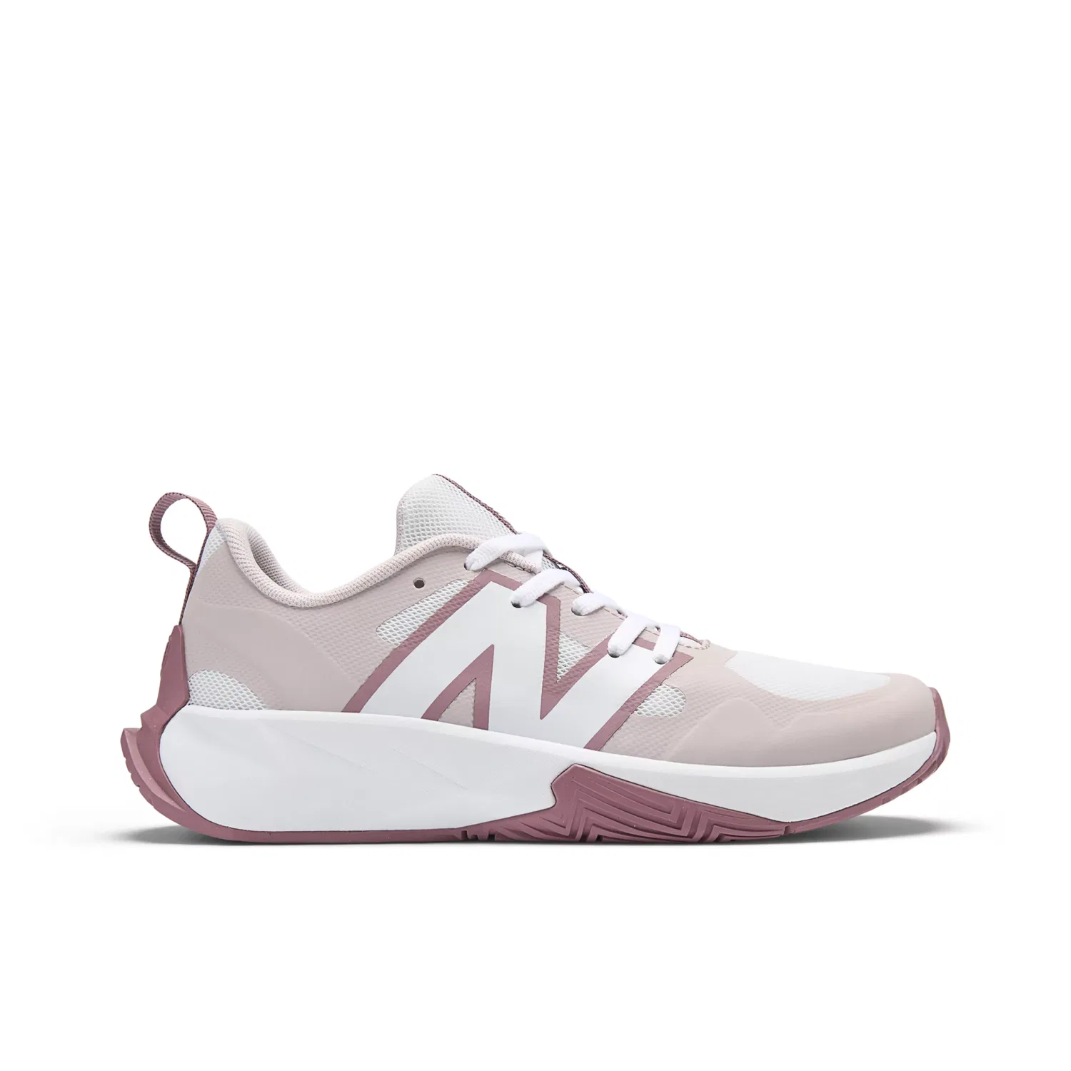Детские кроссовки для мальчиков и девочек на шнуровке FuelCell Play New Balance, White With Stone Pink And Rosewood
