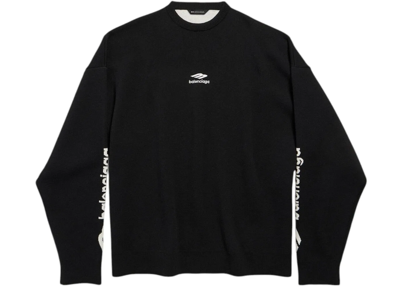 Мужская футболка с длинным рукавом Balenciaga, Black/White
