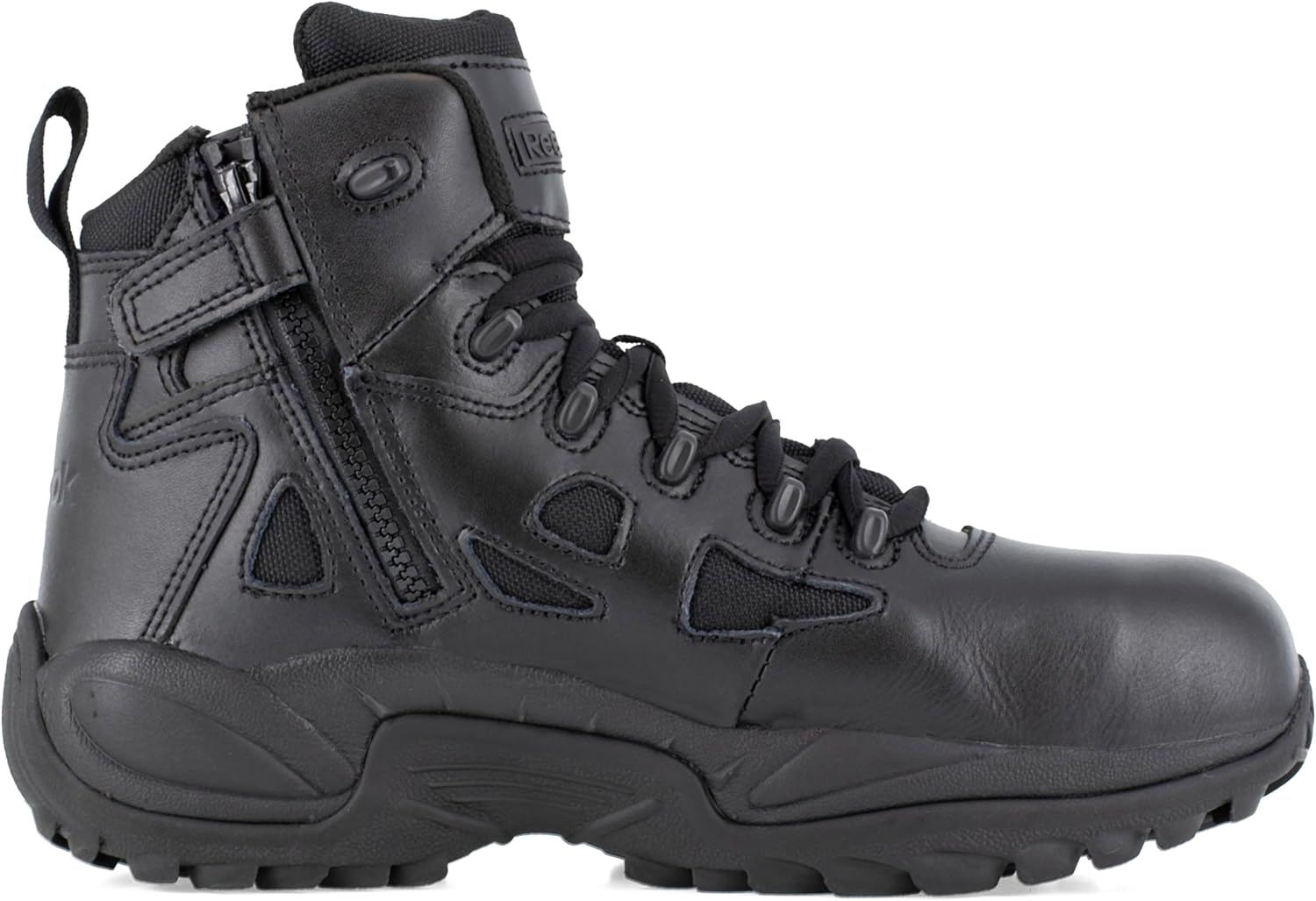 Мужские тактические ботинки Reebok Rb8694 Rapid Response с композитным носком, 6 дюймов, боковая молния, цвет пустынный тан, военные и тактические ботинки, черный — фото 4