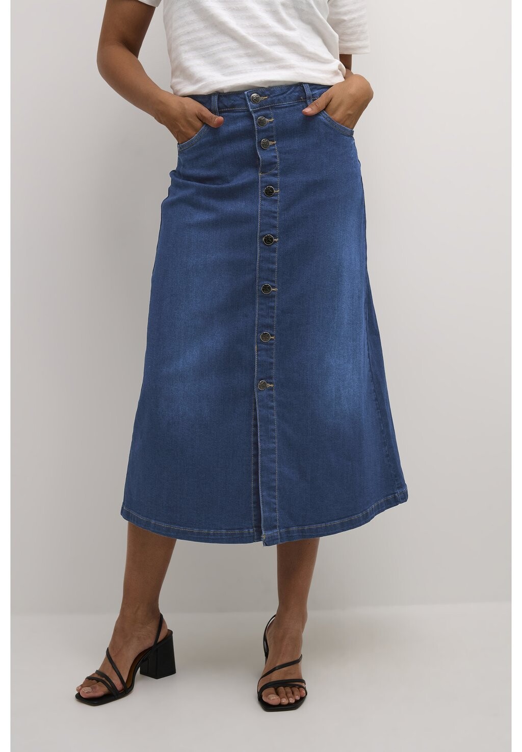 

Юбка А-силуэта AMI Culture, цвет dark blue wash