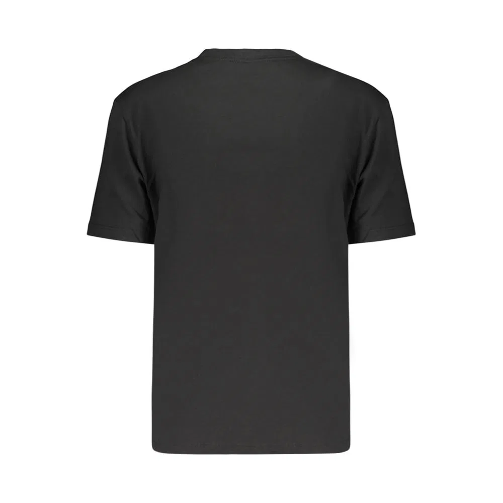 Женская футболка с вышивкой и логотипом, хлопковая, Black Cotton Women's T-Shirt, Calvin Klein, Black — фото 2