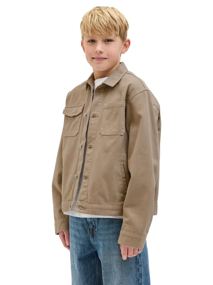 Детская межсезонная куртка Jack & Jones Junior 'Bellagio' коричневого цвета — фото 2