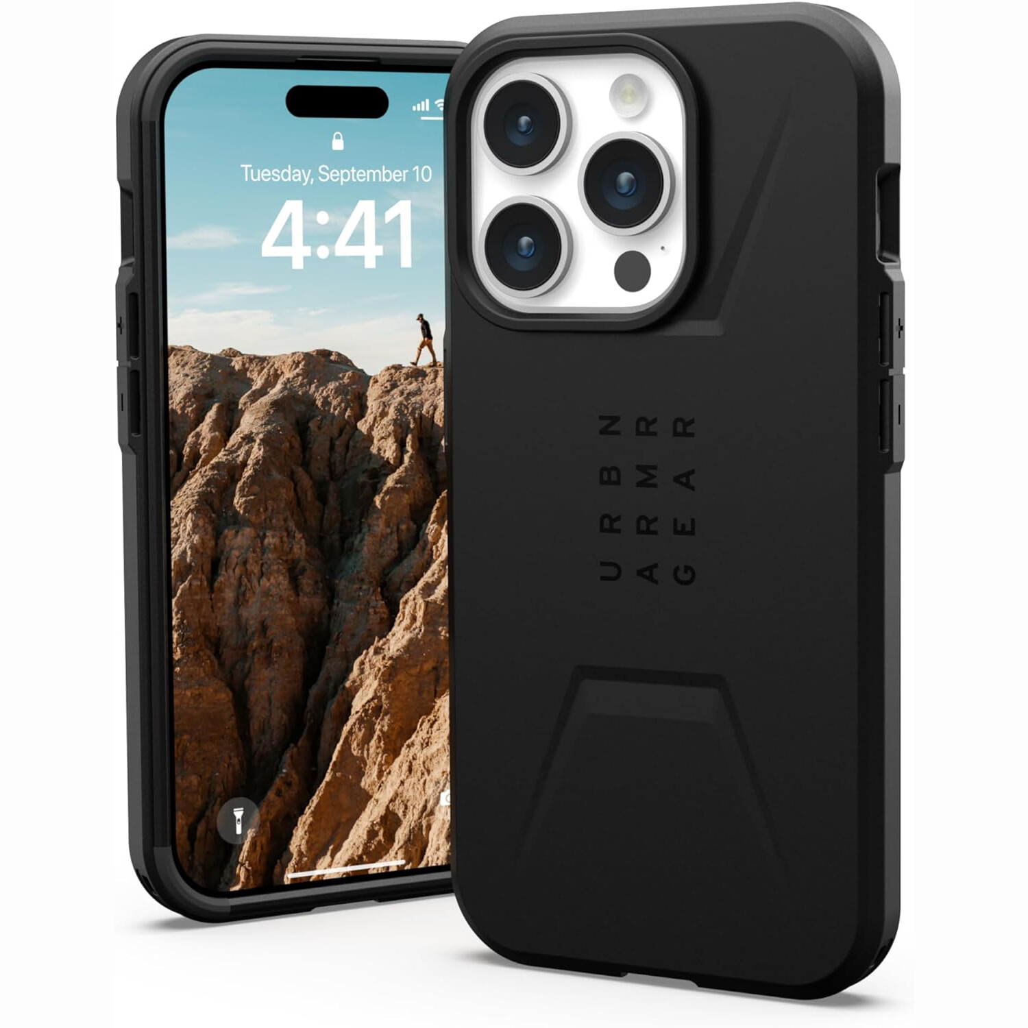 

Чехол UAG Civilian для iPhone 15 Pro, Black, Черный, Чехол UAG Civilian для iPhone 15 Pro, Black