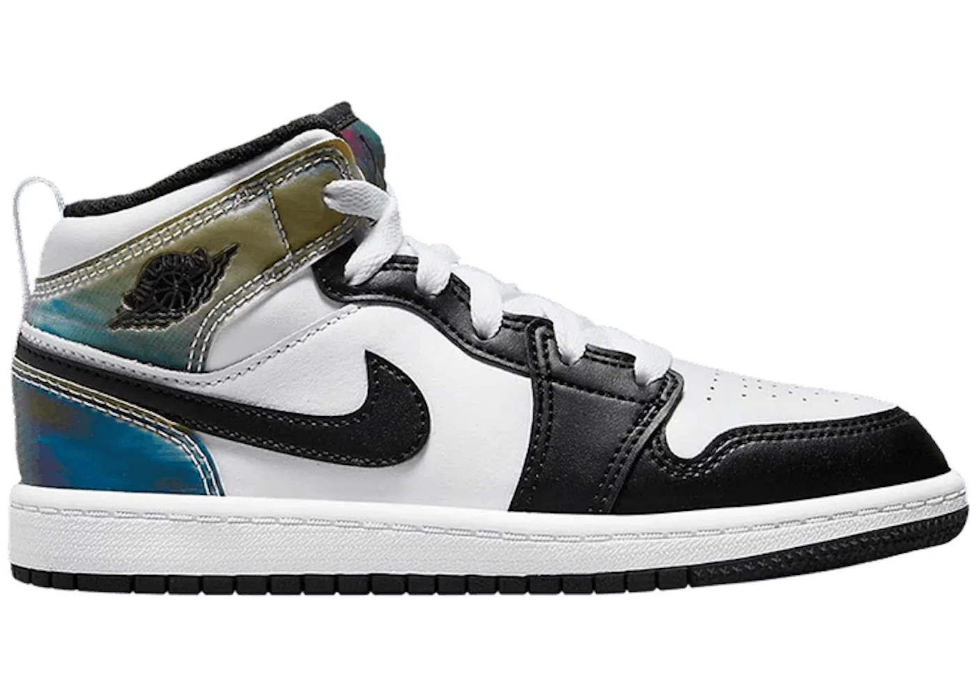 Детские кроссовки Lifestyle с эффектом термореакции Jordan 1 Mid SE Jordan, White/Black/Heat Reactive