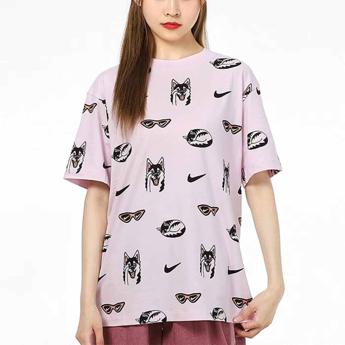 Футболка с принтом Dog AOP Nike, розовый — фото 3