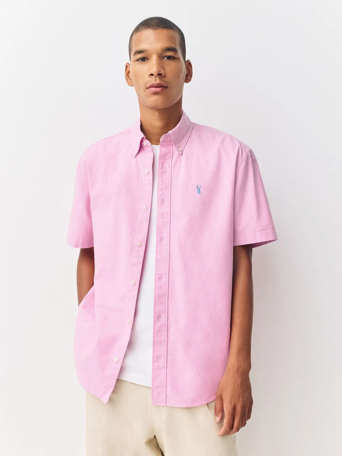 Рубашка оксфорд с коротким рукавом, Regular Fit, Pink Next