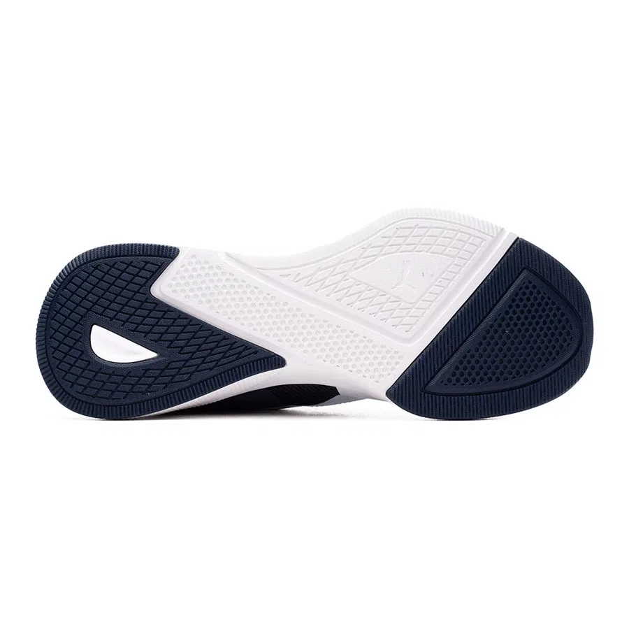 Кроссовки детские с шнуровкой Puma Flyer Runner Jr Peacoat-White-Deep Aqua, Black - White - Lime Surge — фото 2