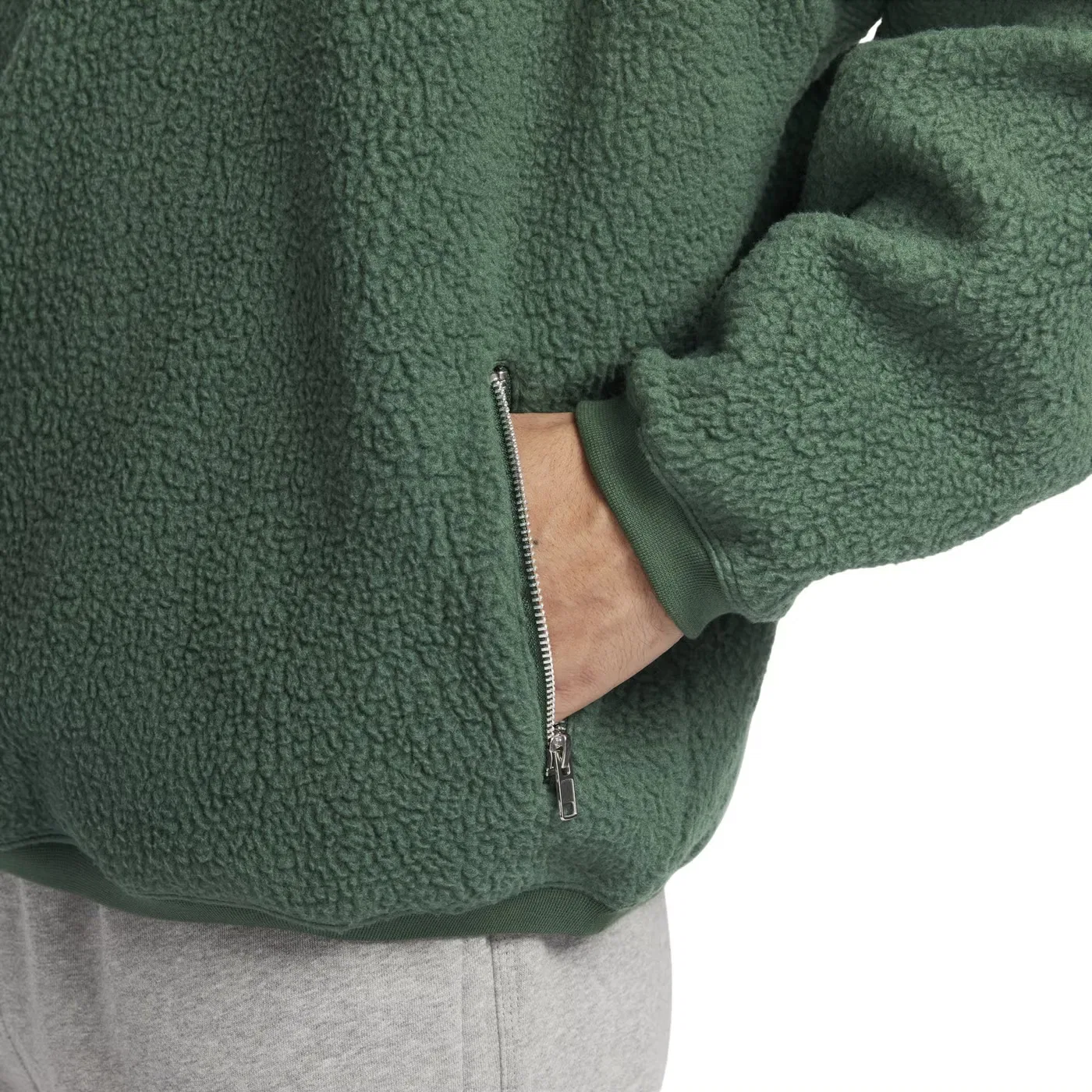 Свитшот утепленный Club Fleece Winterized Crew Nike, темно-зеленый — фото 4
