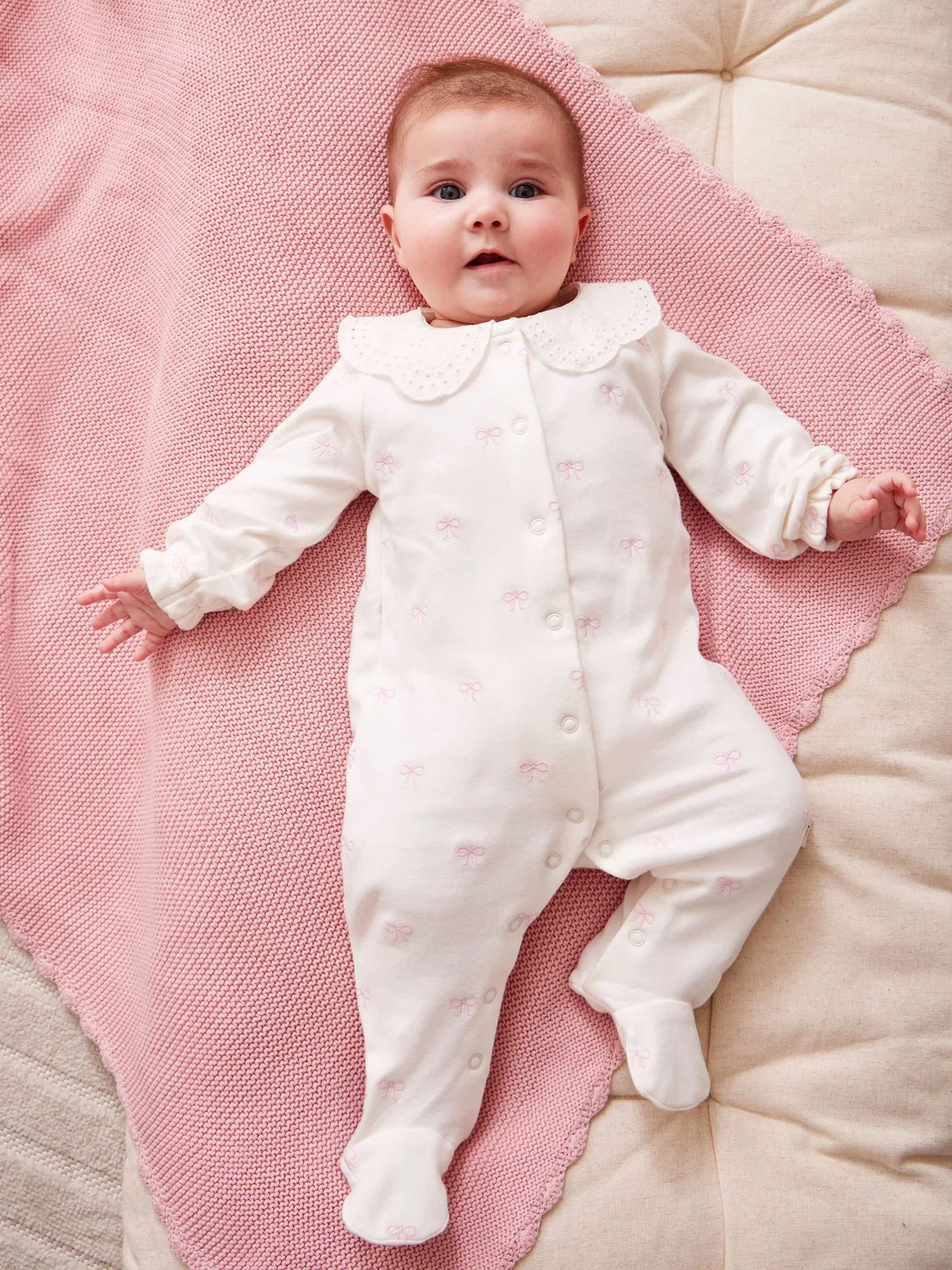 Комбинезон с эмблемой, JoJo Maman Bébé, кремовый