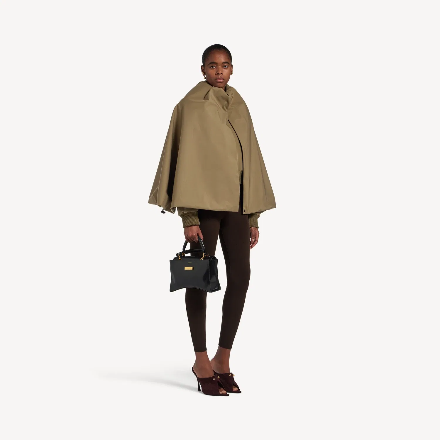 Женская накидка-бомбер Balenciaga, хаки — фото 2