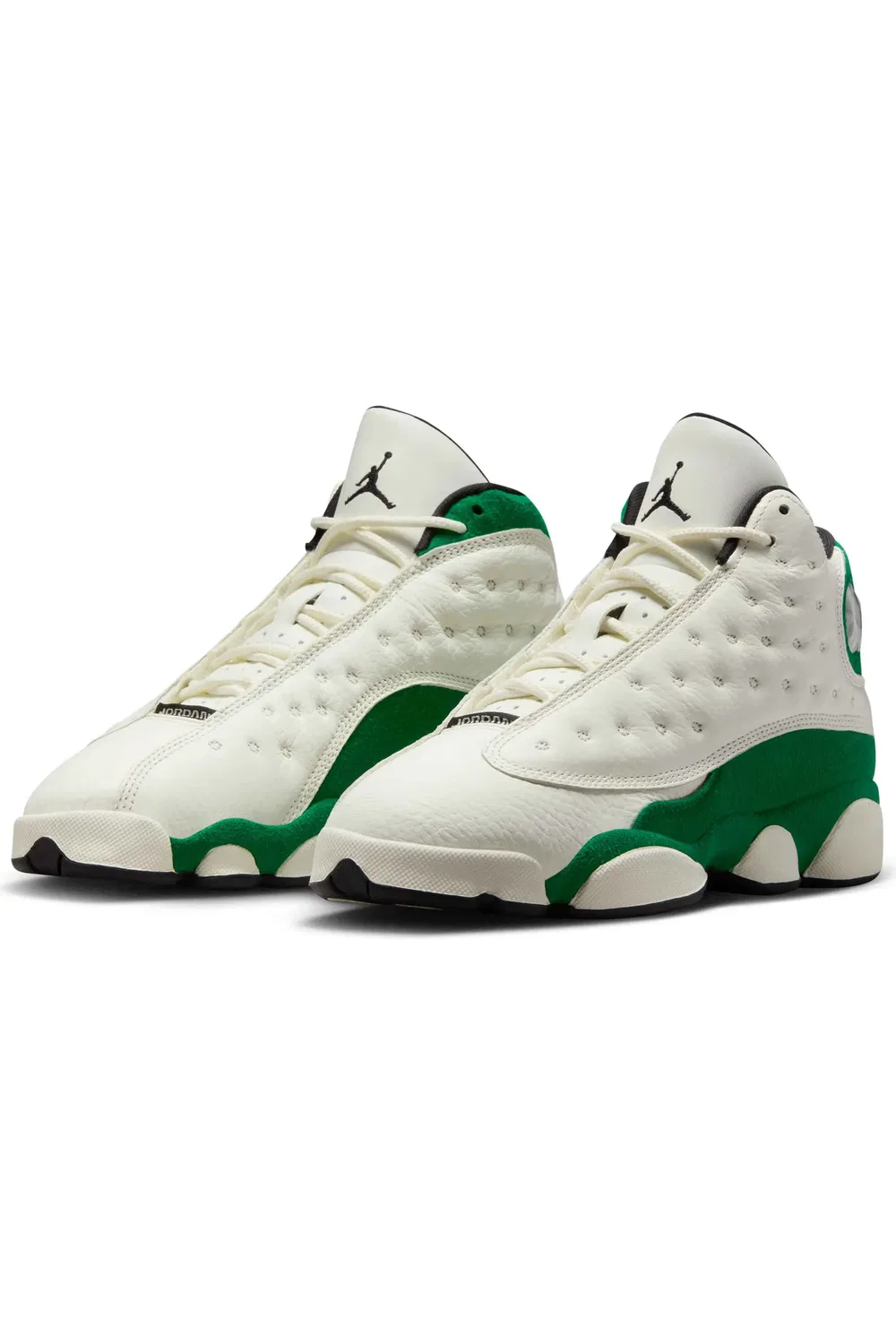 Кроссовки детские высокие Air Jordan 13 Retro Nike, Sail/Pine Green/Black