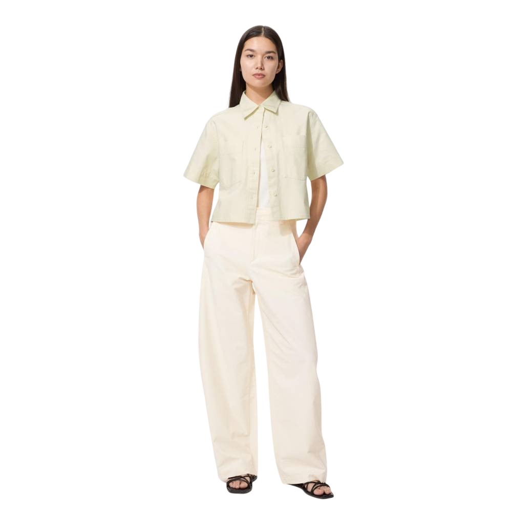 Брюки-бочонки Uniqlo Jersey Longer Length Unisex, 01 белый — фото 2
