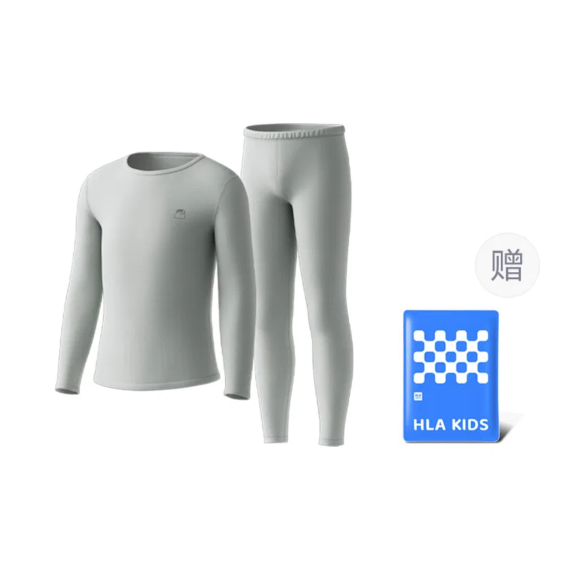 Детский комплект нижнего белья с круглым вырезом HLA, Light Gray 8006