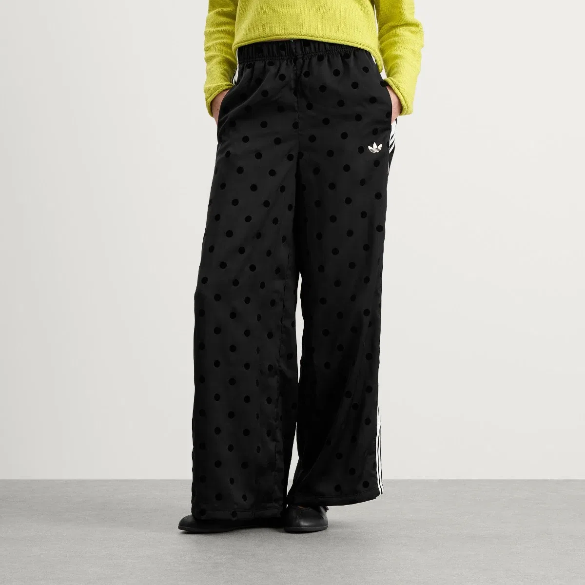Штаны спортивные с принтом в горошек Firebird Polka Dot Adidas, Black — фото 2