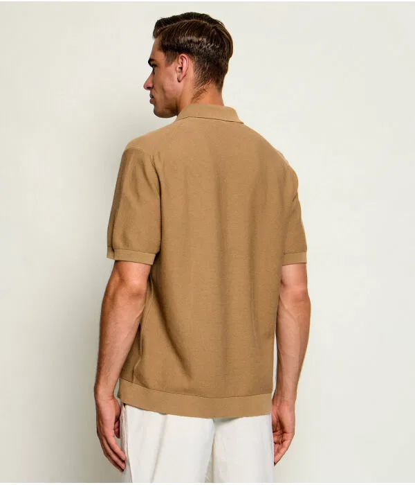 Мужское поло Regular Fit Lacoste, бежевый — фото 3
