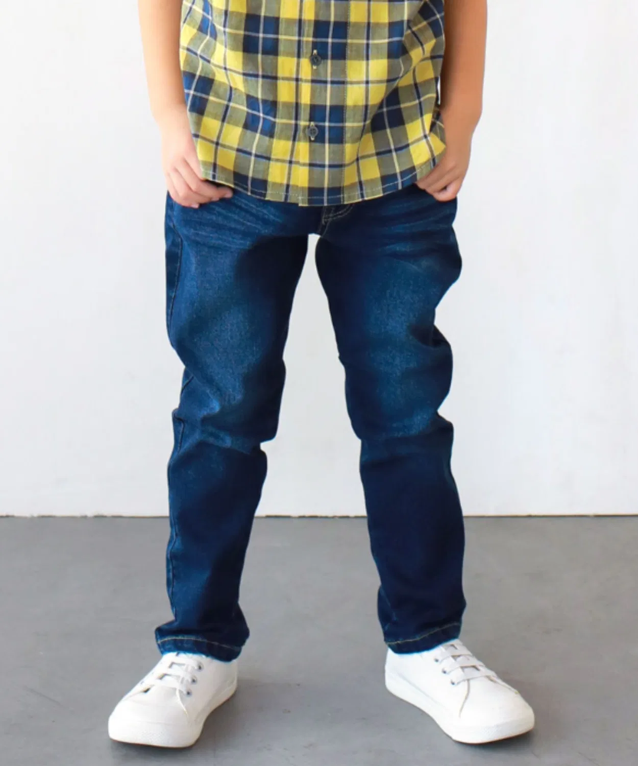Детские джинсы для мальчиков с высокой растяжимостью, slim straight L.COPECK, Navy
