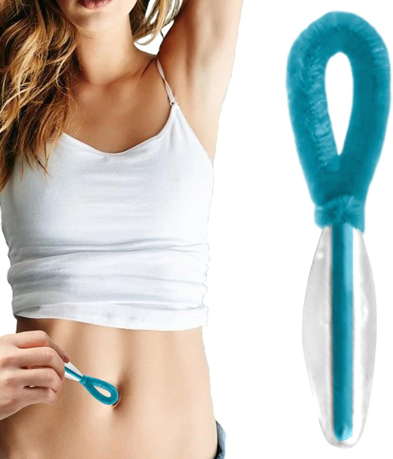 Щетка для чистки пупка, Lightblue Generisch