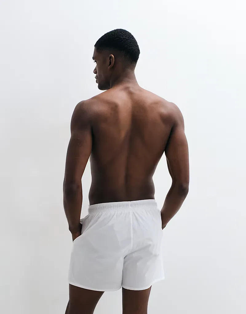 Плавки-шорты Emporio Armani Bodywear с логотипом, белые — фото 4
