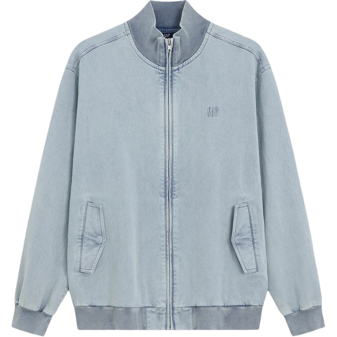 Мужская джинсовая куртка со стойкой Light Washed GAP