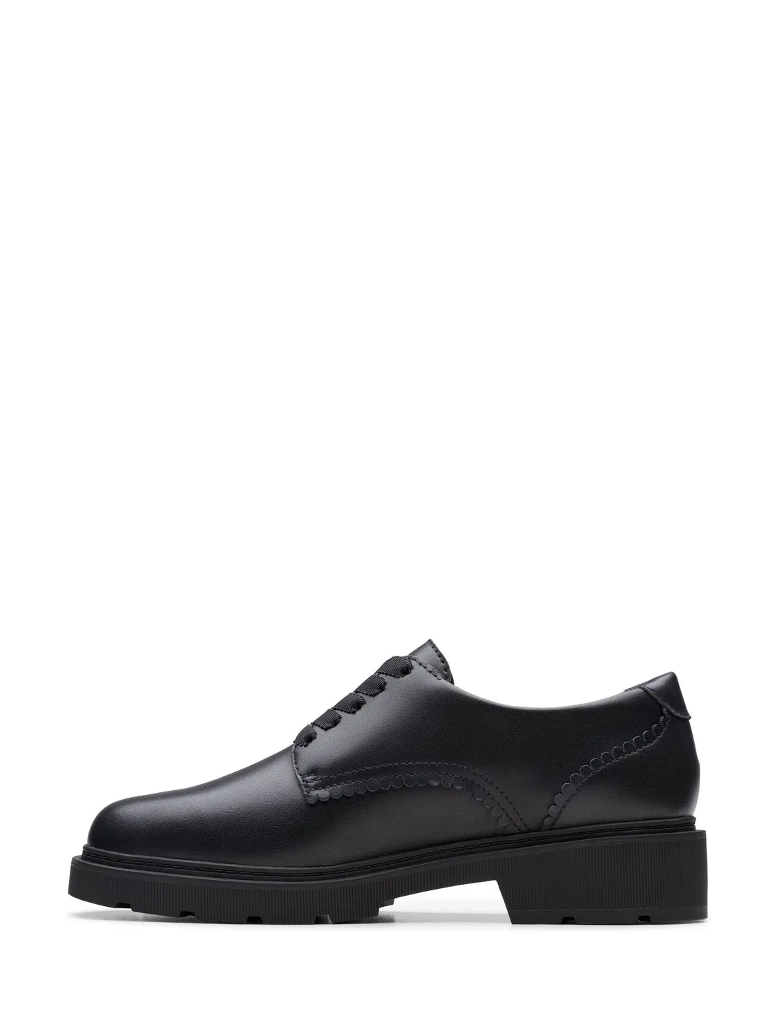 Туфли Clarks Eris Pure, черная кожа, для девочек — фото 2