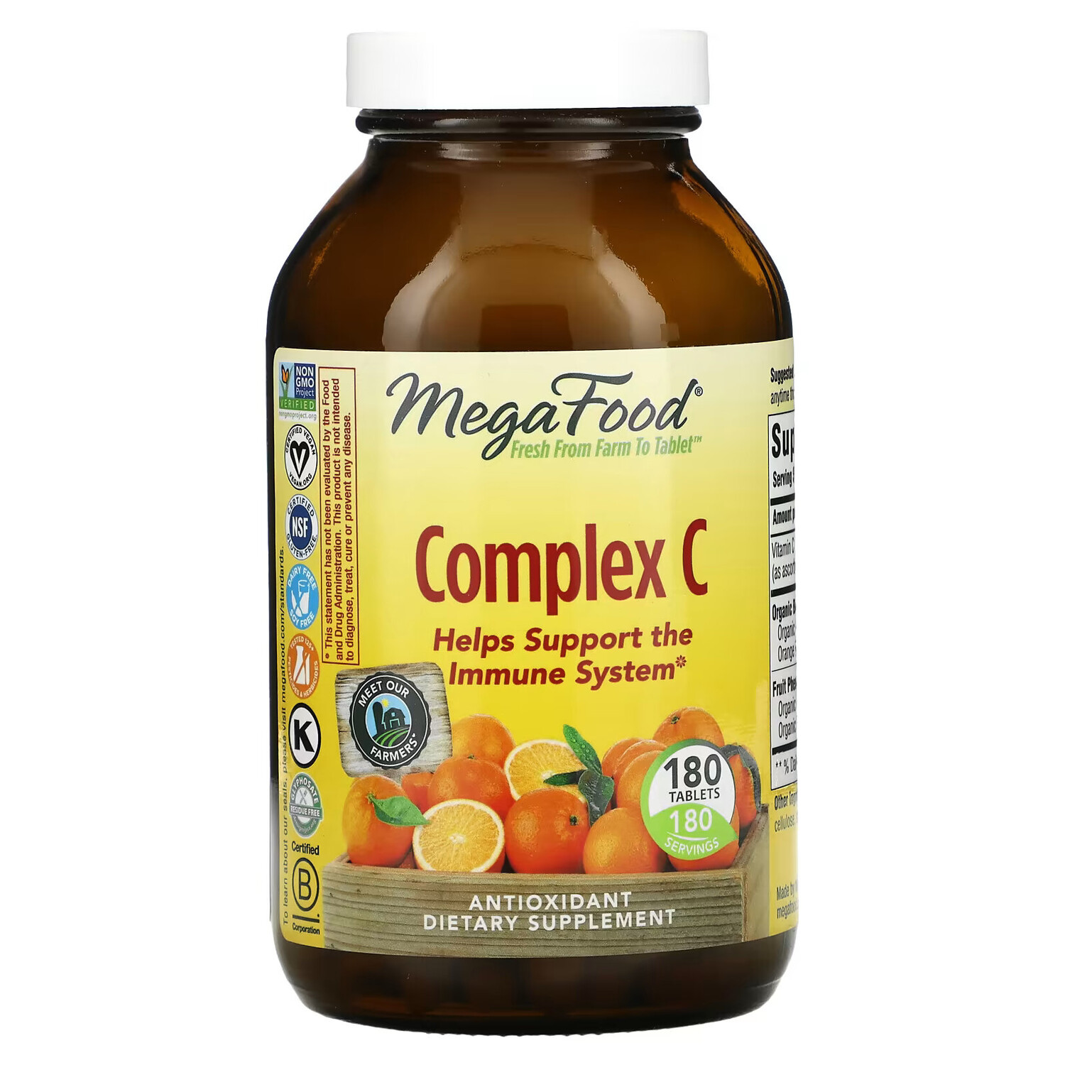 

MegaFood, Комплекс C, 180 таблеток