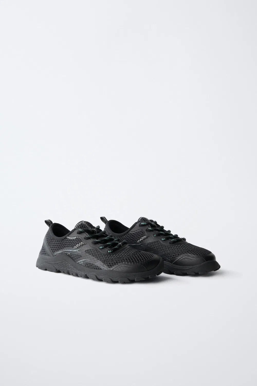 Кроссовки из сетчатой ткани для ходьбы босиком ZARA, Black — фото 2