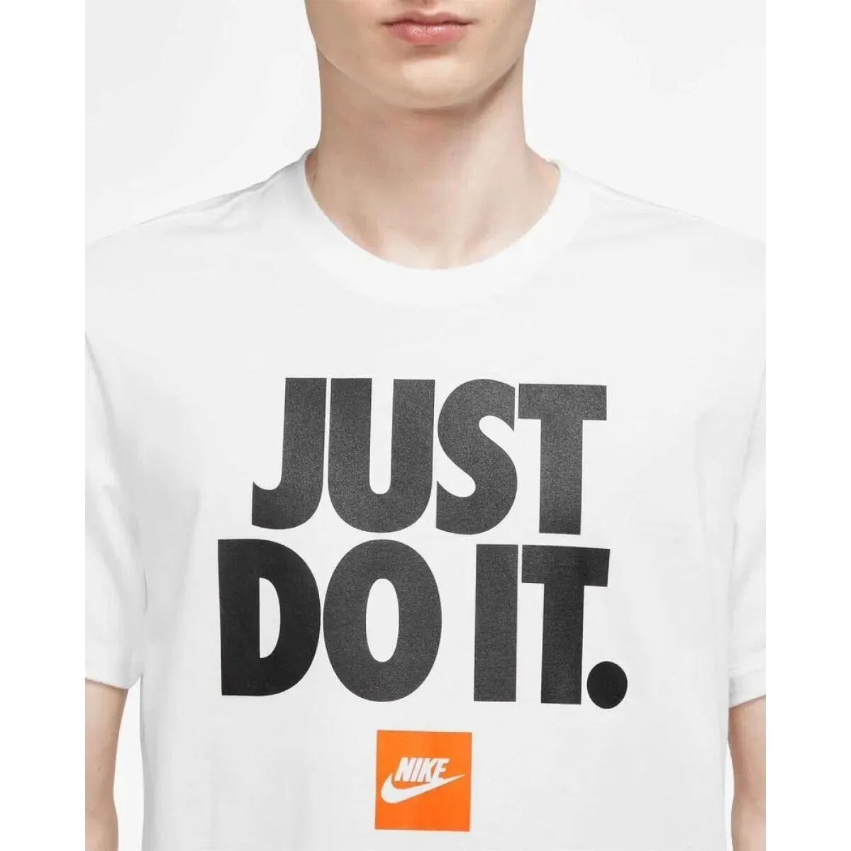 Мужская хлопковая футболка с коротким рукавом Nike JDI VERDIAGE, Weiß — фото 3