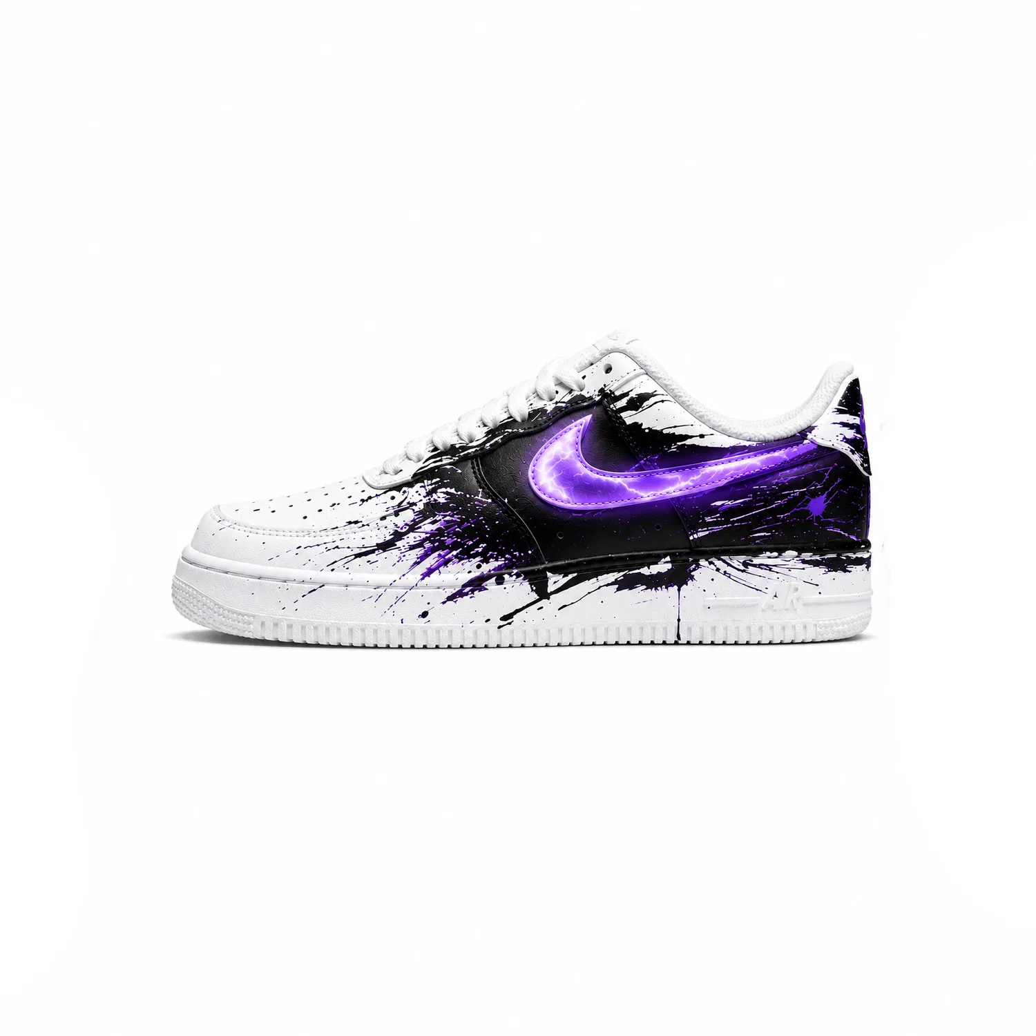 Кроссовки для скейтбординга Air Force 1, Nike, White Black Purple