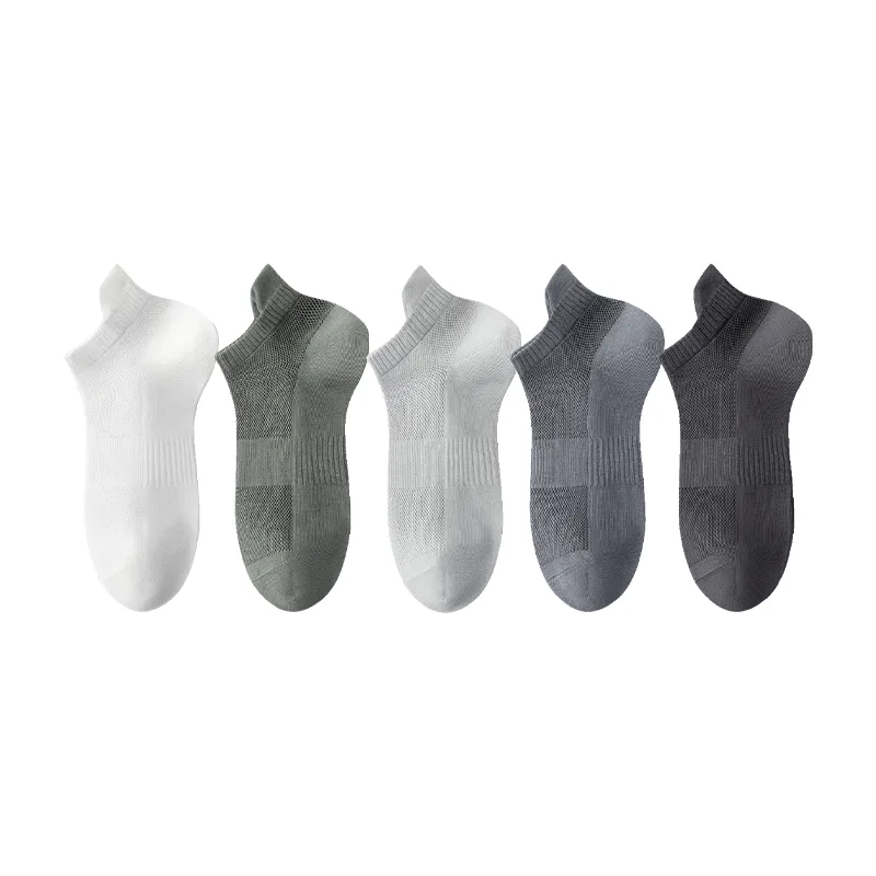 Детские носки-следки с принтом, набор из 6 пар, MADALLO, Raw White 2+Army Green 2+Silver Gray — фото 3