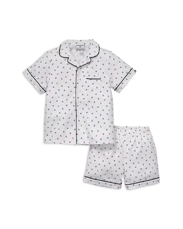 Детская пижама с коротким рукавом и шортами Anchors Away Petite Plume, белый