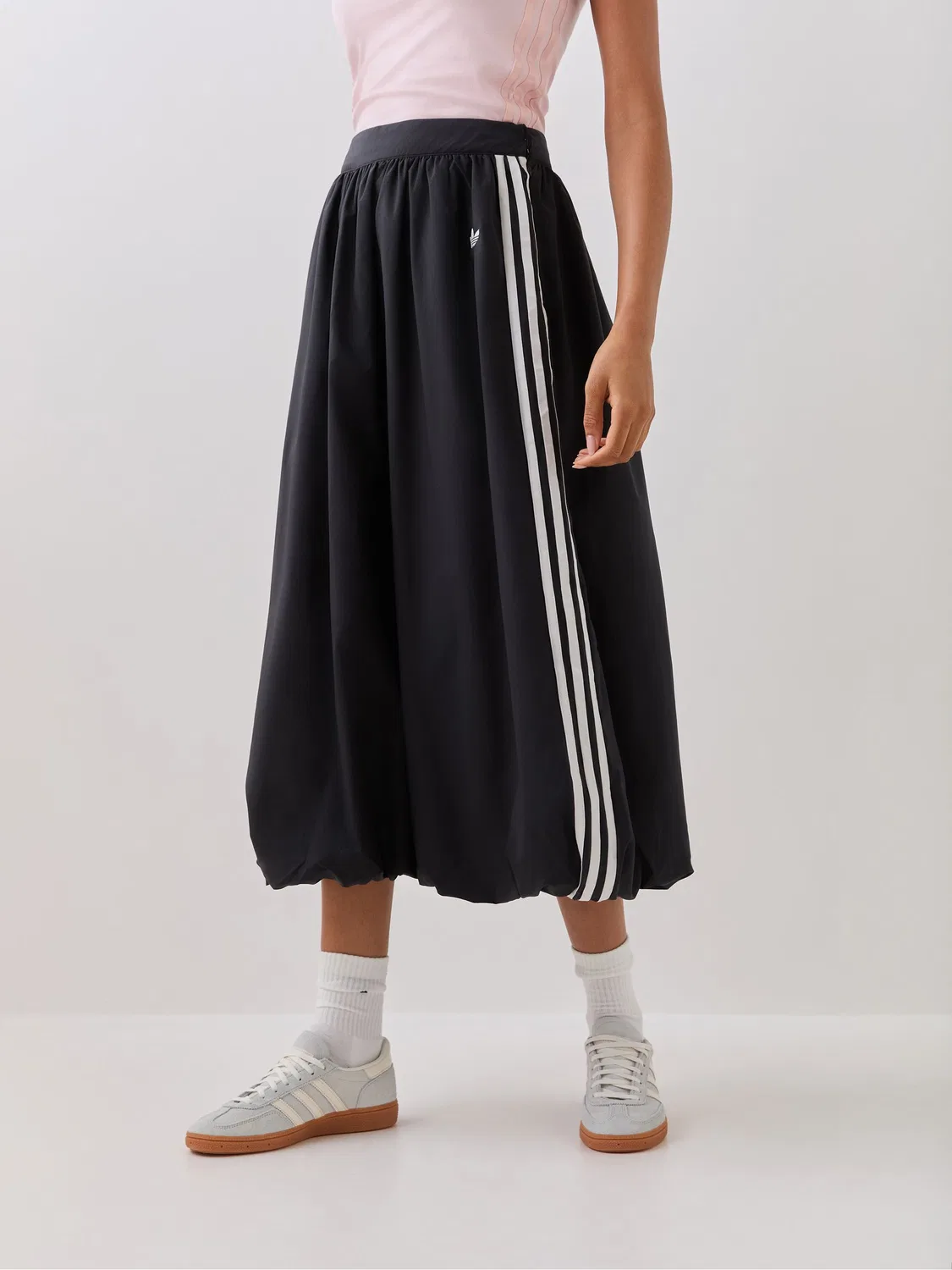 Юбка баллон, длинная, adidas Originals, черный