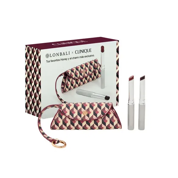 Набор бальзамов для губ с цветом с брелоком CLINIQUE Set Black Honey Charm