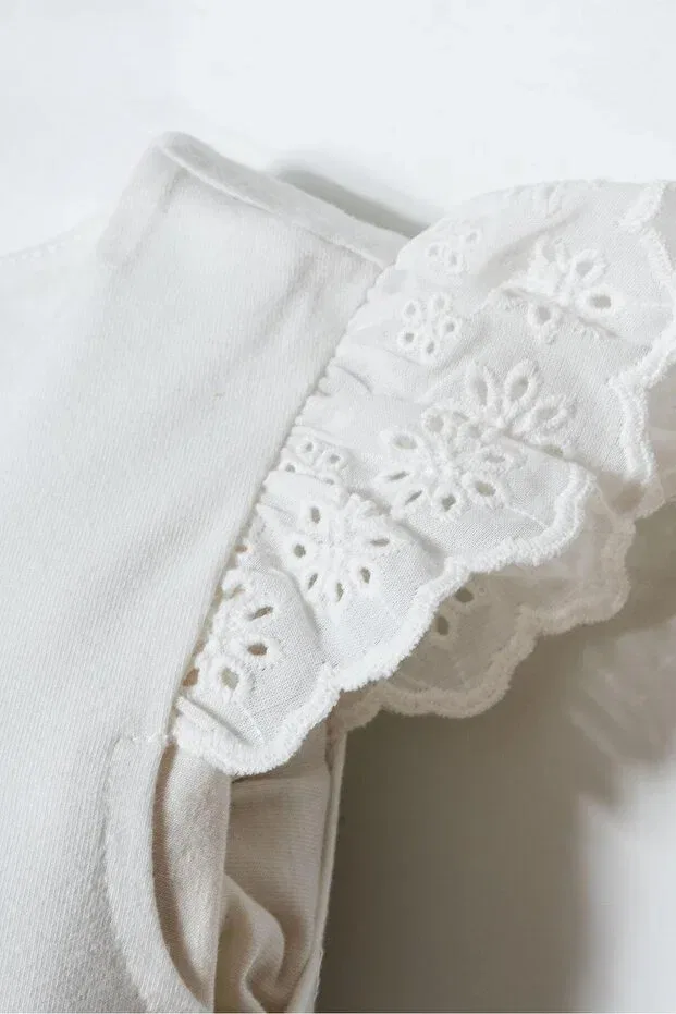 Детское платье для девочек с оборками U.S. Polo Assn., White — фото 2