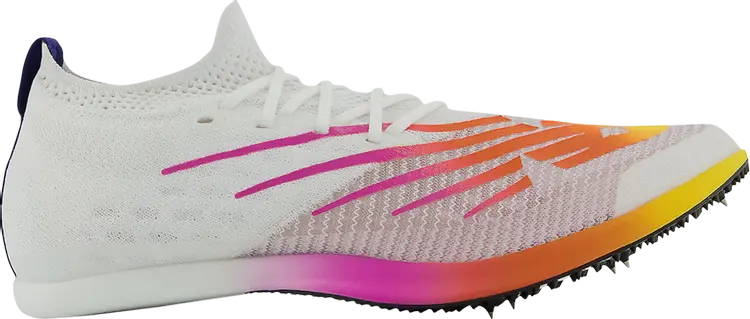 Бутсы New Balance FuelCell MD-X 'White Vibrant Apricot', белый — фото 2