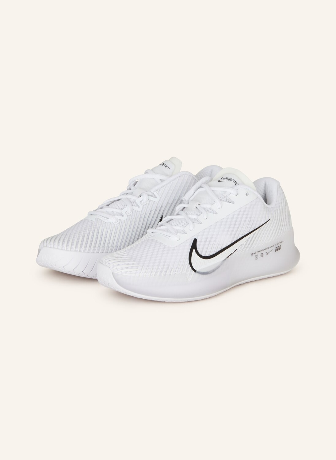 

Теннисные кроссовки nikecourt air zoom vapor 11 Nike, белый/черный