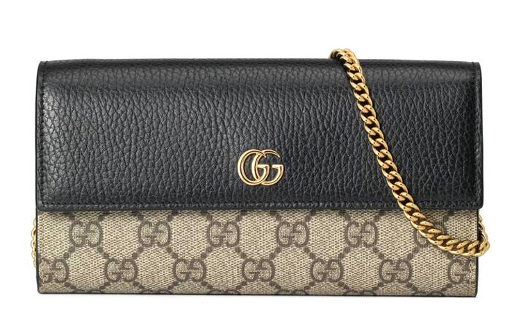 

Женская сумка-кошелек Marmont Canvas с кожаной цепочкой, через плечо GUCCI