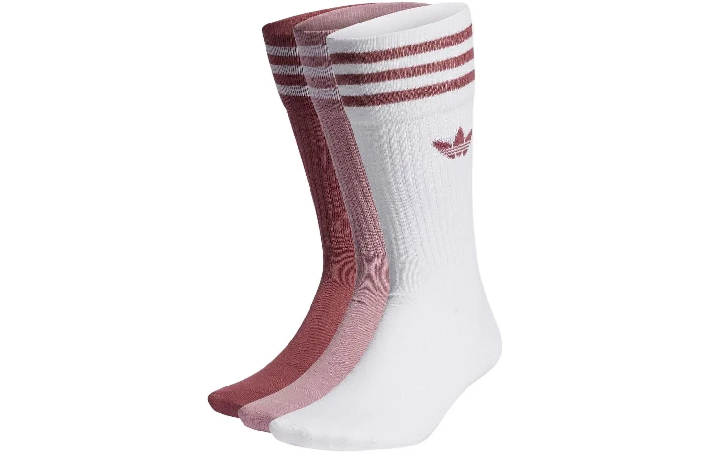 Детские носки с принтом Adidas Originals, комплект из 3 пар, White/Mystic Purple/Dark Red
