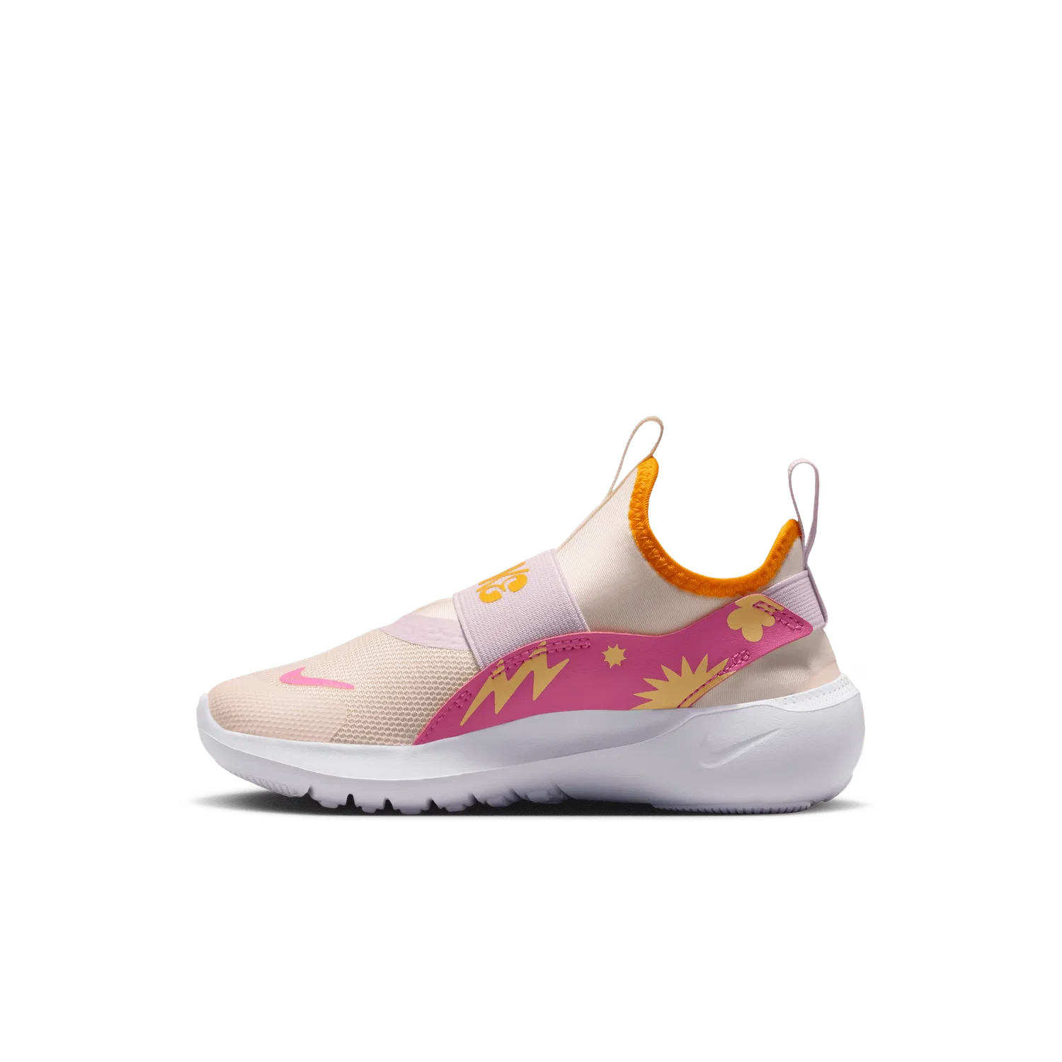 Детские беговые кроссовки для девочек Flex Runner 4 SE PS Nike, бежевый — фото 3