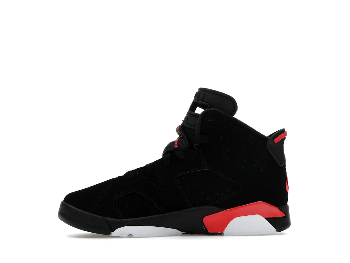 Детские кроссовки с контрастными акцентами Jordan 6 Retro Reverse Infrared PS Jordan, Black Light Crimson — фото 3