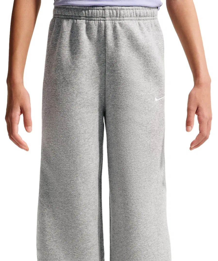 Штаны Nike Sportswear Studio Fleece Wide Leg Pants с открытым низом, Dark Gray Heather — фото 3