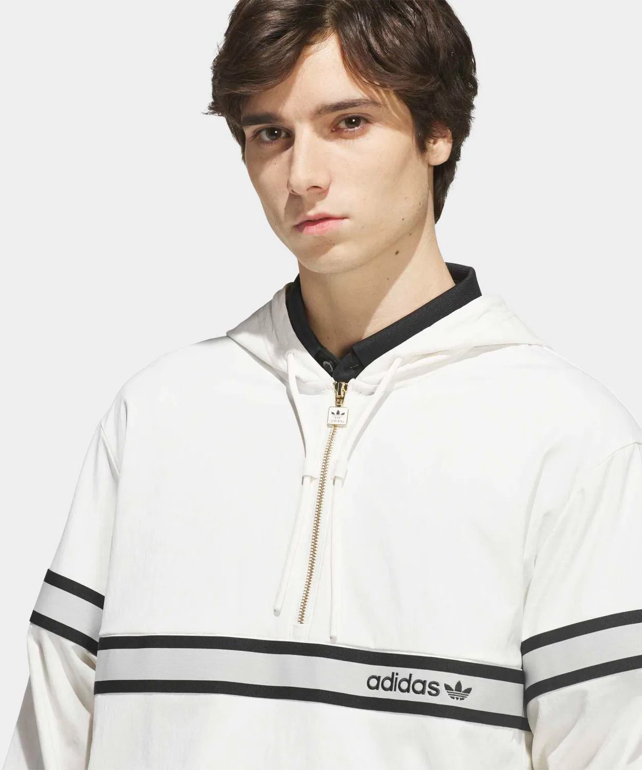 Мужская куртка-анорак с капюшоном Summer Anorak Jacket Adidas, Белый — фото 3